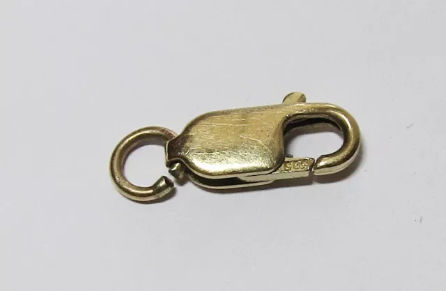 1.1g large solid 14K Y Gold Lobster Clasp, pre-owned, 14mmx6mm + 3mm jump ring