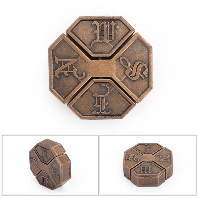 Vintage Alloy Cast Puzzle Box Metal Lock Toys IQ Mind Brain Teaser Game Kid funy