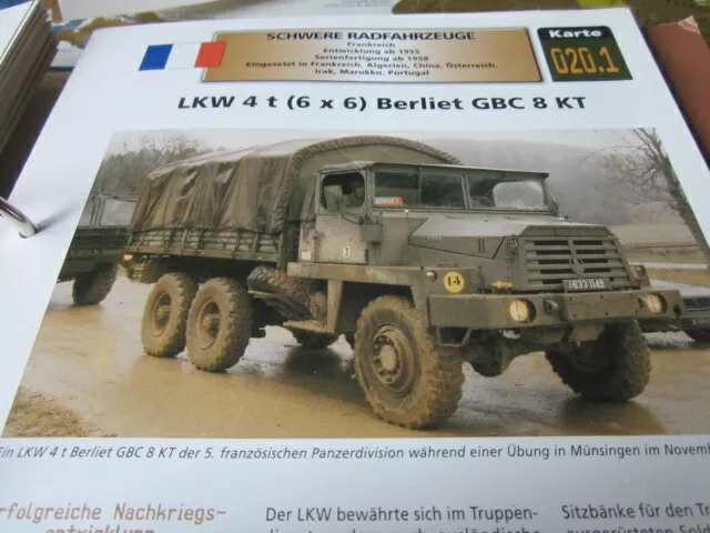 Militärfahrzeuge Archiv Schwere Radkfz 20.1 Berliet GBC 8 KT Lkw 4t Frankreich
