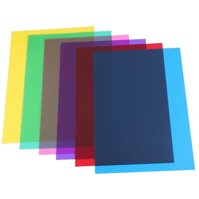 6 paquetes de láminas de color gel, lámina de color transparente, confirmador de calor para lámpara C3Y8