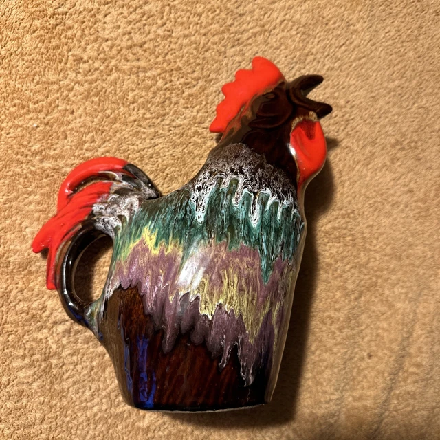 Pichet Vase Céramique En Forme De Coq - Hauteur 23 Cm - Déco Rustique