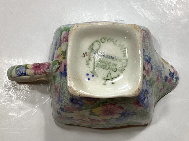 Vintage Royal Winton Grimwades Made in England Old Cottage Ascot Creamer 3