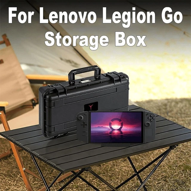 Portable Storage Bag For Lenovo Legion Go Travel Carrying Case EVA PU Hard Cover Shell Case Handheld Game Console Accessories Black Cover
