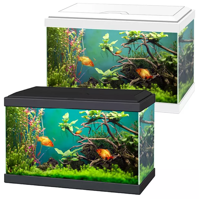Ciano Aqua 20 Classic Aquarium White/Black with Filter Beginner Fish Tank