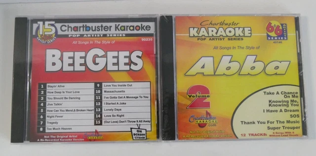 X2 CHARTBUSTER POP Artist Series Karaoke Bee Gees & Abba vol. 2 CD+G $8 ...