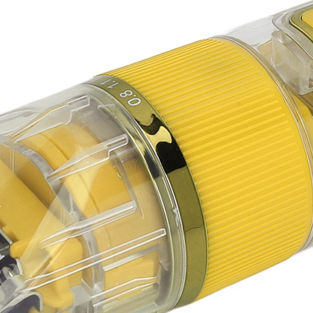 Yellow Transparent Electric Hair Trimmer Adjustable LED Digital Display USB Dob