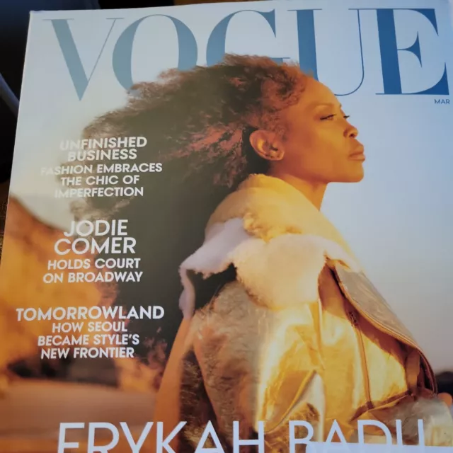 VOGUE MAGAZINE USA MARCH 2023 ERYKAH BADU by JAMIE HAWKESWORTH JODIE