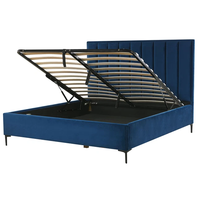 Ensemble de Chambre à Coucher Lit Double 180 x 200 cm avec Coffre et 2 Tables d 6