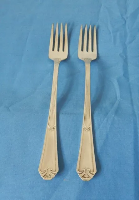 Rogers International Silver Silverplate 1933 Fidelis Grille Viande Forks - 2