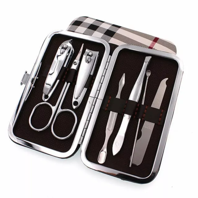 Manicure Pedicure Nail Care Professional 7pcs Gift Set With Case Mini Travel Kit