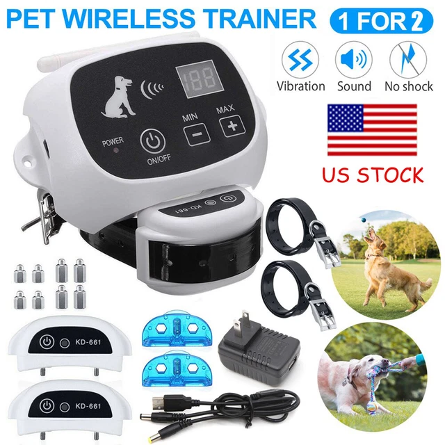 WIRELESS ELECTRIC DOG Fence Pet Containment System Shock Collars For 1