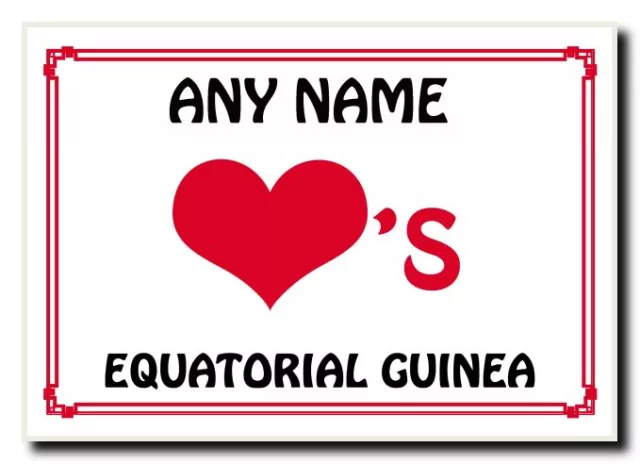 Magnete jumbo personalizzato Love Heart Guinea equatoriale