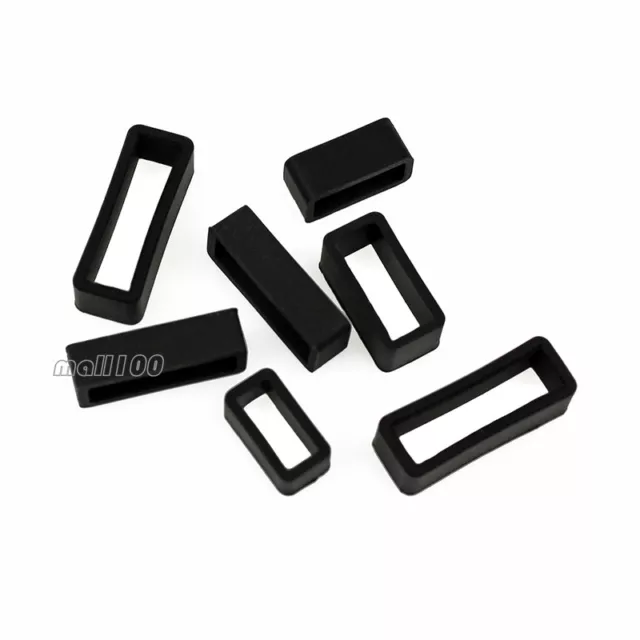 3 STCK. Silikon Gummiband Haltering Schlaufe Reifenhalter schwarz weiß 12 ~ 24 mm
