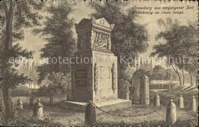 12514262 Strassburg Elsass aus vergangener Zeit Grabmal des General Desaix Kuens