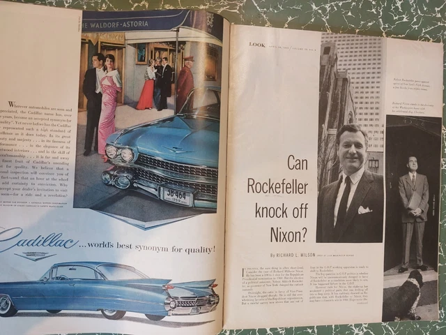 VINTAGE LOOK MAGAZINE 28 AVRIL 1959 Rockefeller/George Nakashima/H L ...