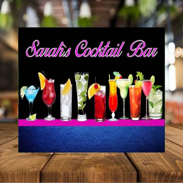 Personalisiertes Cocktail Bar Schild, Shots Mann Höhle Haus Bar Pub Schuppen Biergarten