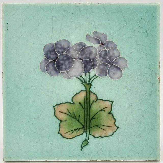 Stylish Fireplace Tubelined Tile Henry Richards Tile Company C1907 AE9