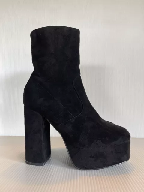 ASOS Truffle Collection Platform Block Heel Ankle Boots Woman’s Size 7.5