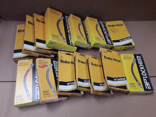 Job Lot Of Lockheed Hydraulic Brake Hoses, New Old Stock Boxed With Numbers