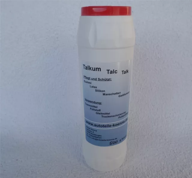 500g Talkum Streudose Talc Talcum Talk Schlauch Reifen Latex Gummipflege