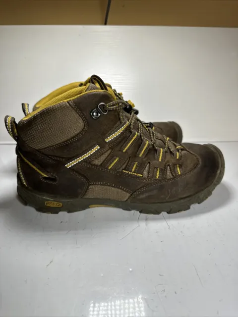 Keen Alamosa Mid WP Brown Waterproof Hiking Shoes Youth Sneakers Sz 6 M