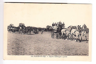Cpa Le Haras Du Pin 61 - Cheval Horse Defile D Attelages A Quatre Vers 1910 ~B13