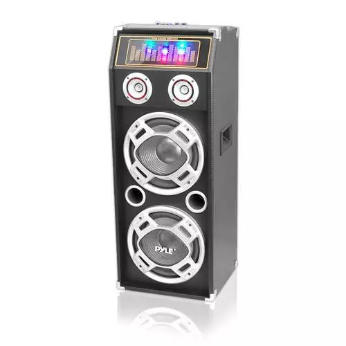 Pyle PSUFM1035A 1000 W Disco Jam Powered 2-Way Bluetooth Speaker with DJ Lights