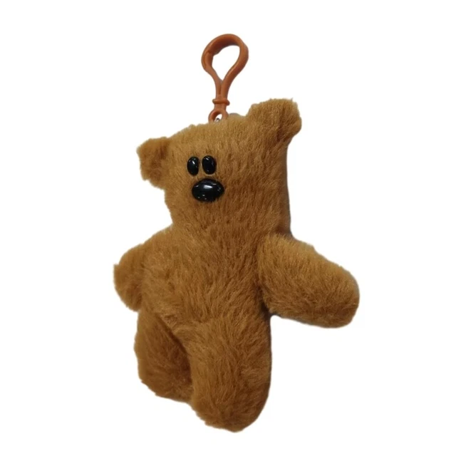 Brown Wryneck Little Bear Cute Dolls Bag Keychain Interesting Plush Keys Chain