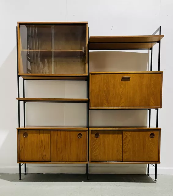 Avalon Ladderax Wall Modular Storage System Bays In Teak Mid-Century