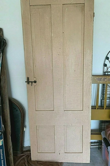 Antique Barn Cottage Farmhouse  Early-Mid 1800s 4 Panel Door