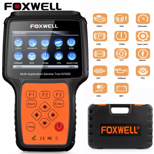 Foxwell NT650 Elite Profi KFZ Diagnosegerät Auto OBD2 Scanner EPB DPF Injector