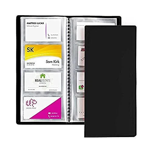 Favorit 100460544 Porte-cartes de visite avec 20 enveloppes fixes à 4 poches ...