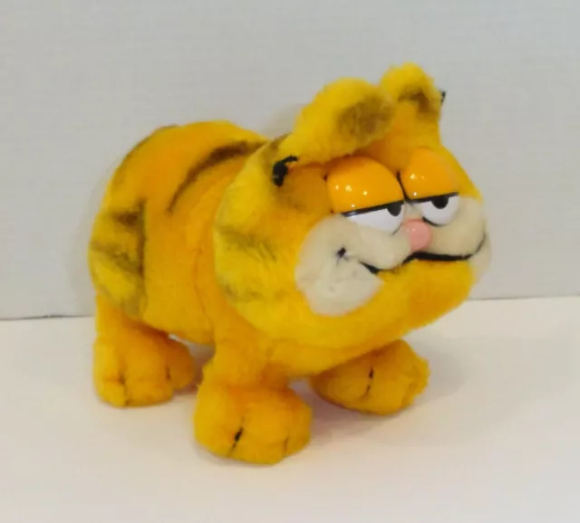 Vintage 8" Garfield the Cat Plush Standing on Feet 1981 Fun Farm NICE! P21