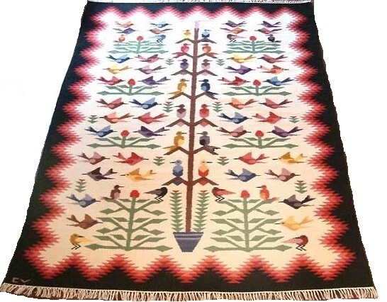 NEW!!!  Cerapio Vallejo, Peruvian Ayacucho Wool Rug, BEAUTIFUL!!  6 ft X 8 Ft