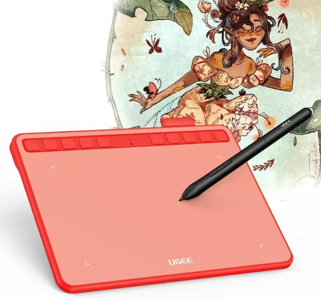 UGEE S640 Tablette Graphique, Tablette de Dessin Numérique avec Stylet sans Pile