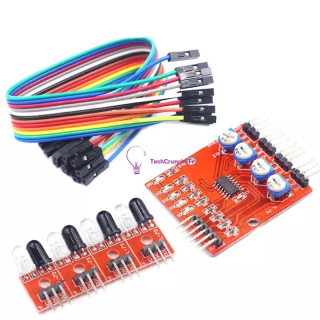 4 Channel Infrared Detector Tracked Photoelectricity Sensor For Smart Car