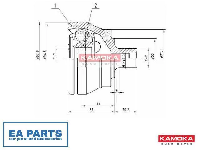 Joint Kit, drive shaft for AUDI SKODA VW KAMOKA 7144