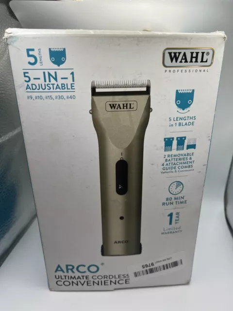 WAHL Professional Arco Equine Horse Cordless Clipper Kit, Champagne (Box 8)