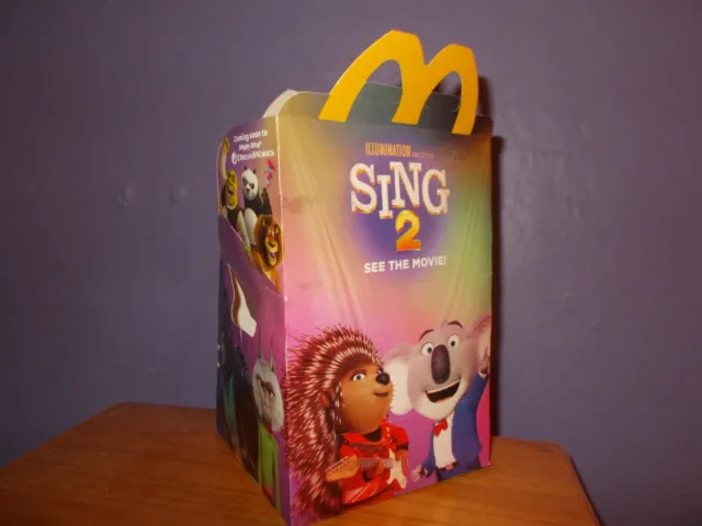 U.K McDonalds happy meal empty box Sing 2 (2022) used