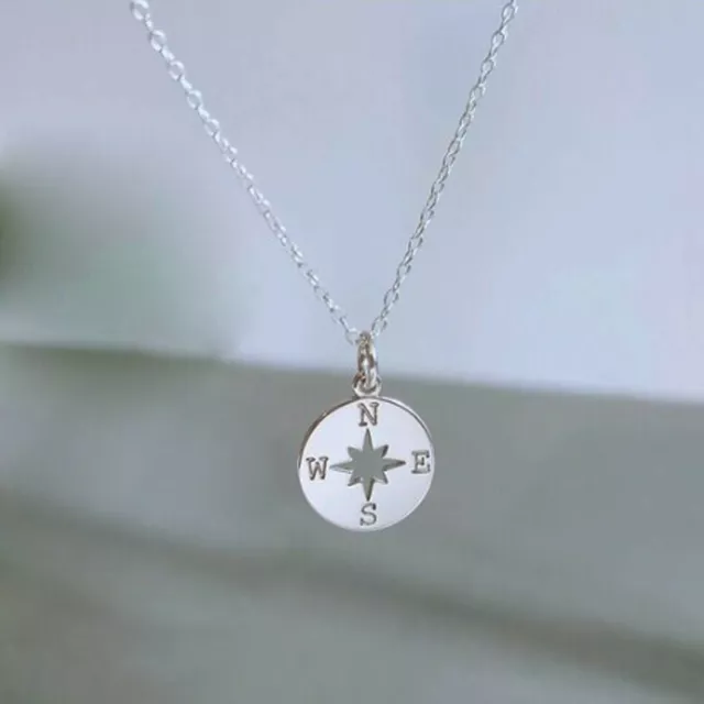 925 Sterling Silver Compass Pendant Travelers Gift Charm Pendant Without Chain