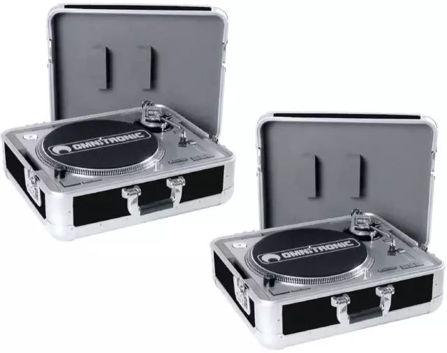 2 x Plattenspieler Koffer TTC-2 Tour ALU sw Case für Technics 1210 Turntable