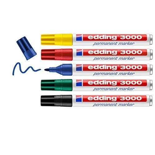 5 edding 3000 Basic Permanentmarker farbsortiert 1 NEW