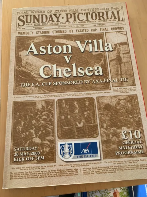 Aston Villa V Chelsea Fa Cup Final  20.5. 2000