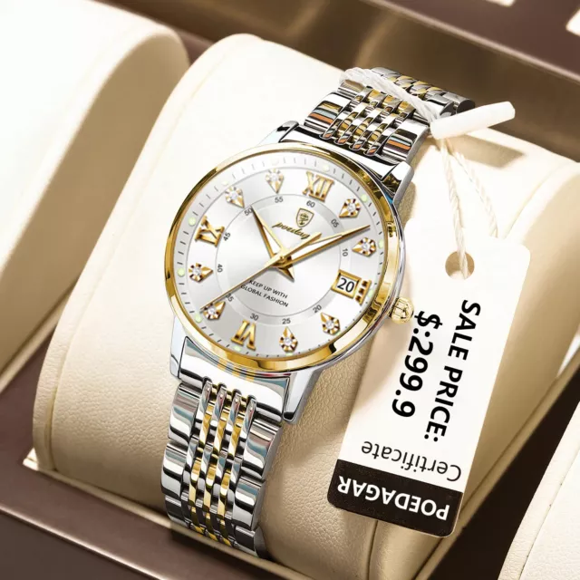 Luxury Wristwatches Ladies Watch Stainless Steel Quartz Women Watches Waterproof