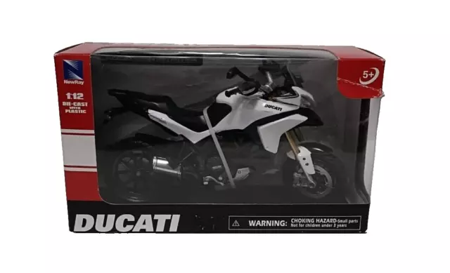 Giocattolo Moto Ducati Pikes Peak in Metallo Bianca 20 cm Prodotto Ufficiale