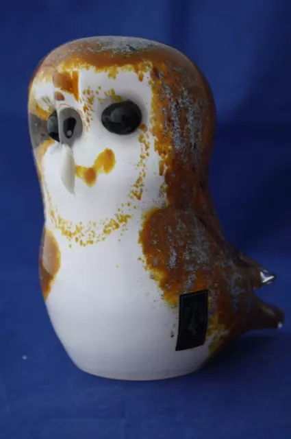 Langham Glass Hand-Made Crystal Medium Barn Owl - Brand New / Boxed