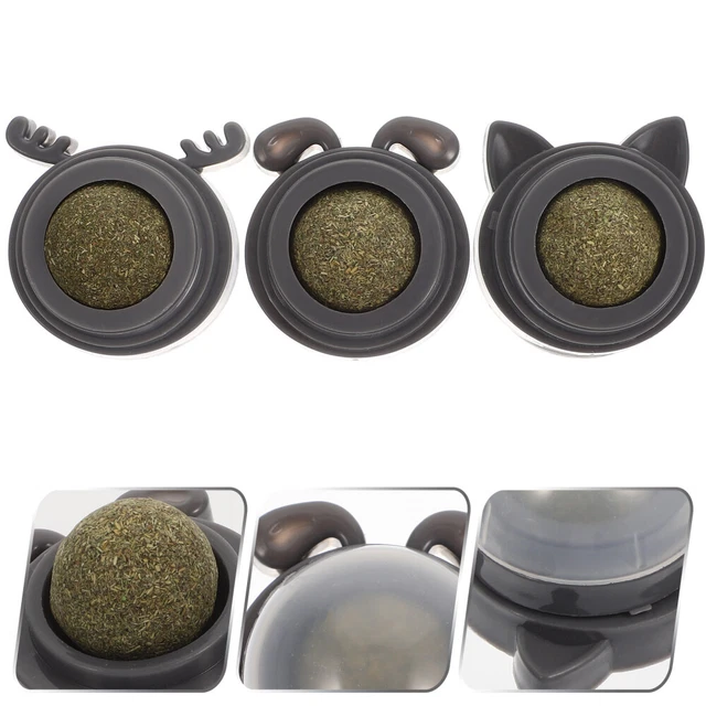 3 piezas bolas comestibles hierba gatera gatos juguetes para gatos de interior para mascotas de interior al aire libre