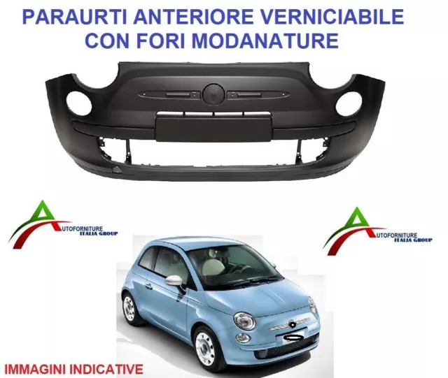 Paraurti Anteriore Vern C/Fori Modan Per Fiat 500 07>15 2007>2015 (Cinquecento)