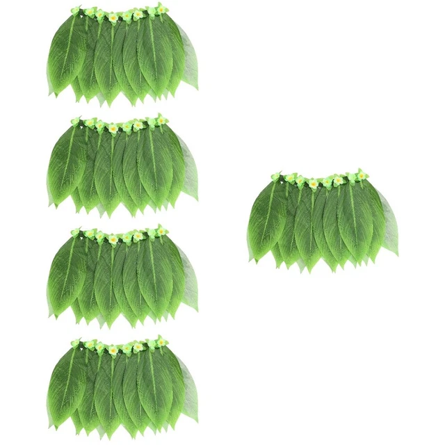 Set 5 Luau Hula Skirts Luau Party Supplies Leaf Skirt Hawaii Ornament Halloween