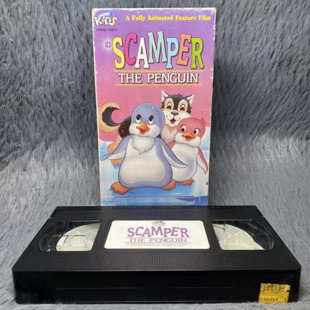 Scamper The Penguin VHS Tape 1989 Just For Kids Home Video Animated Show